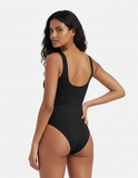 Tamira- Black Monokini With Zipper