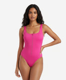 Veera -Bright pink monokini with zipper