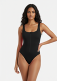 Tamira- Black Monokini With Zipper